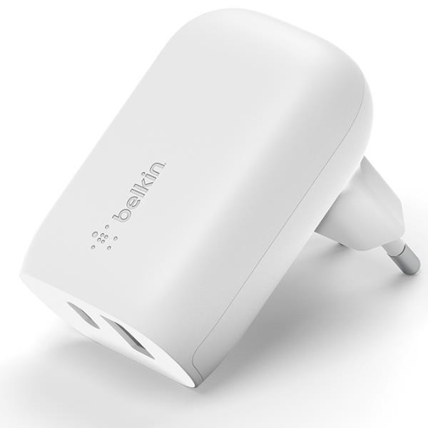 Karikues muri Belkin WCB007vfWH, 37W, 1x USB C 1x USB A, i bardhë