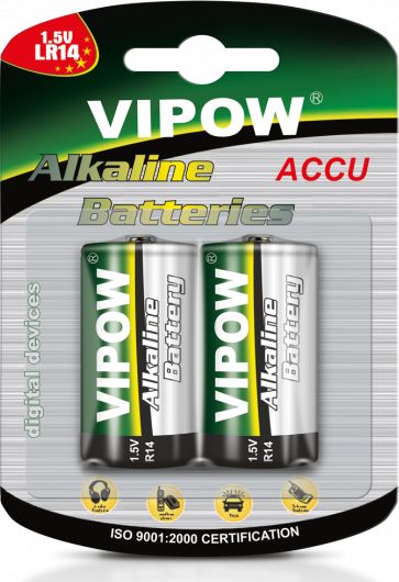 Bateri C R14 Rebel Alkaline Power, alkaline, paketim 2 copë