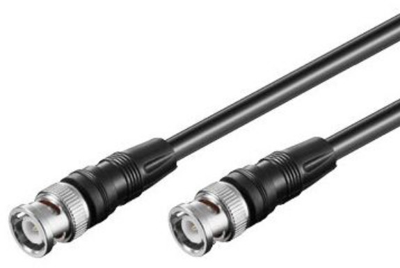 Kabllo PremiumCord BNC për audio/video, 75 Ohm, M/M, 0.5m, e zezë