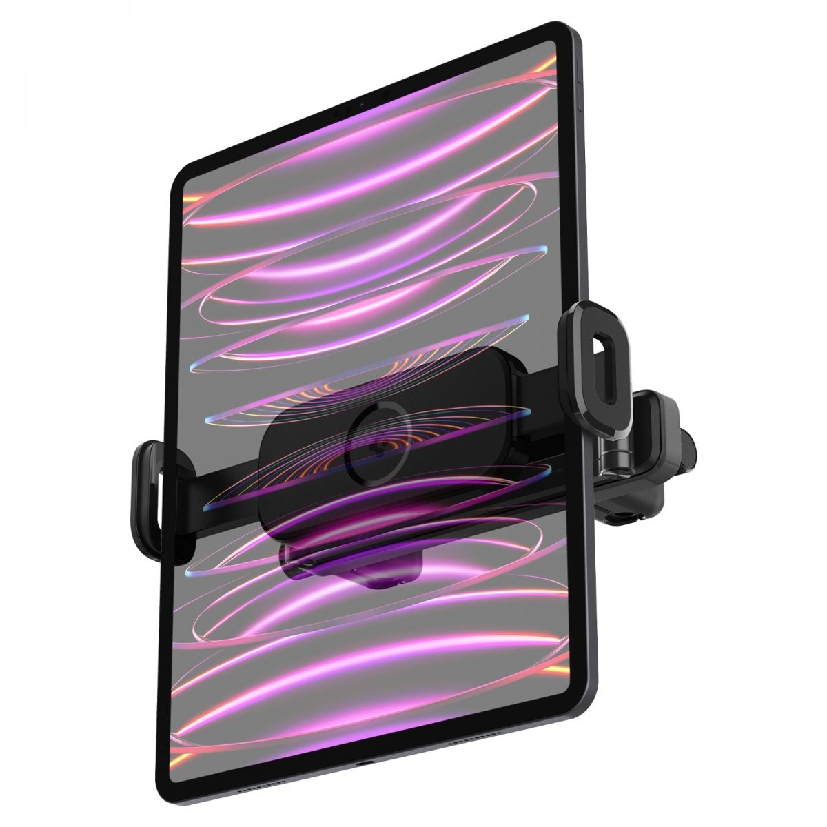 Mbajtës tableti për makinë Spigen OneTap UTS45, universale deri 12.9", rrotullim 360°, i zi