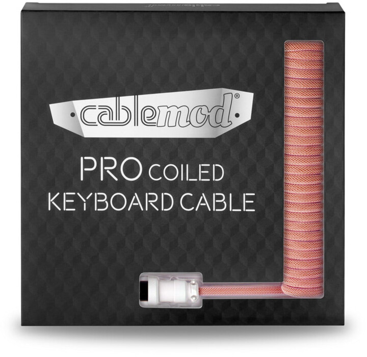 Кабел CableMod Pro Coiled Cable, USB-C/USB-A, 1,5m, Orangesicle