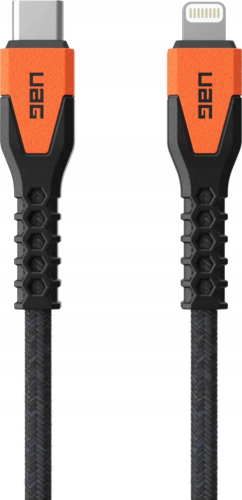 Кабел полнач Urban Armor Gear Kevlar Core, USB C во Lightning 1.5m, 30W, сив