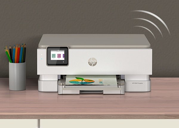 Printer multifunksional HP Inspire 7220e, Inkjet termal, bezhë