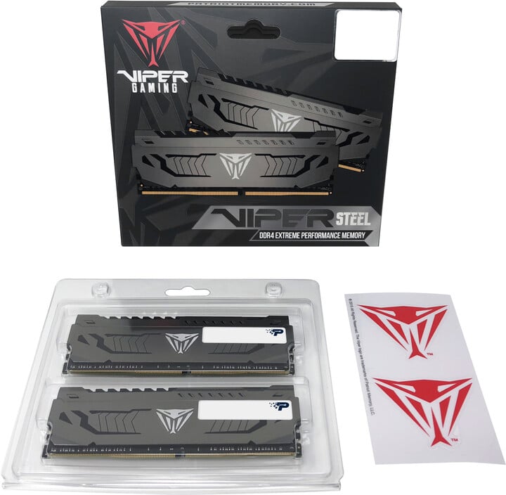 RAM меморија Patriot Viper Steel RAM, 32 GB (2x16 GB) DDR4, 3200 MHz, црна