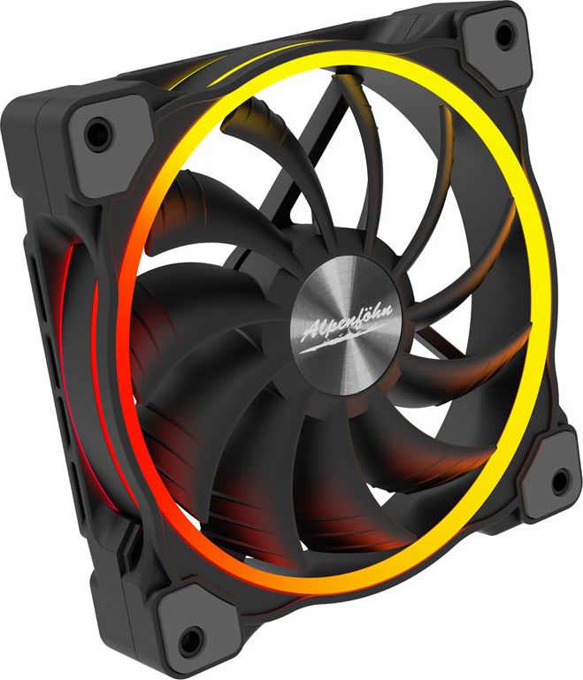 Set ventilatorësh PC Alpenfohn Wing Boost 3 ARGB, 120mm, High Speed, të zinj