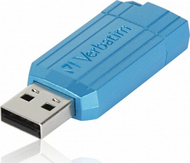 USB Verbatim PinStripe, 128GB, USB 2.0, blu