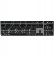 Tastierë wireless Perixx PERIBOARD-817 DE, full size, dual mode Bluetooth USB, alumini, e zezë