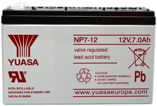 Bateri plumbi Yuasa NP7-12, 12V, 7Ah, e mbyllur