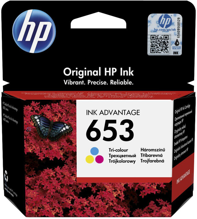 Мастило за печатач HP 3YM74AE, три бои, бр. 653 година