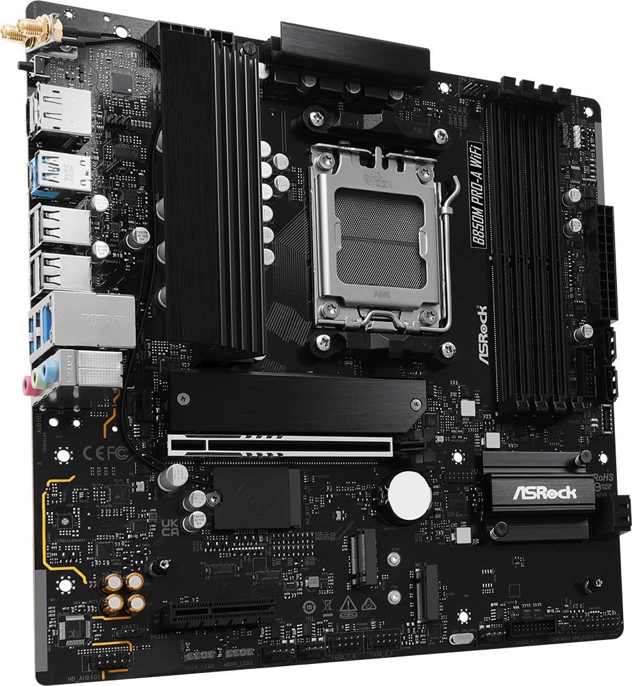 Pлоча Asrock B850M Pro-A WiFi, AMD AM5, DDR5, Micro ATX