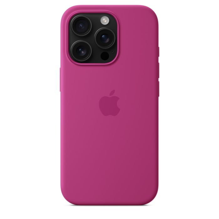 Apple iPhone 16 Pro Silicone Case with MagSafe, Fuchsia (Seasonal)