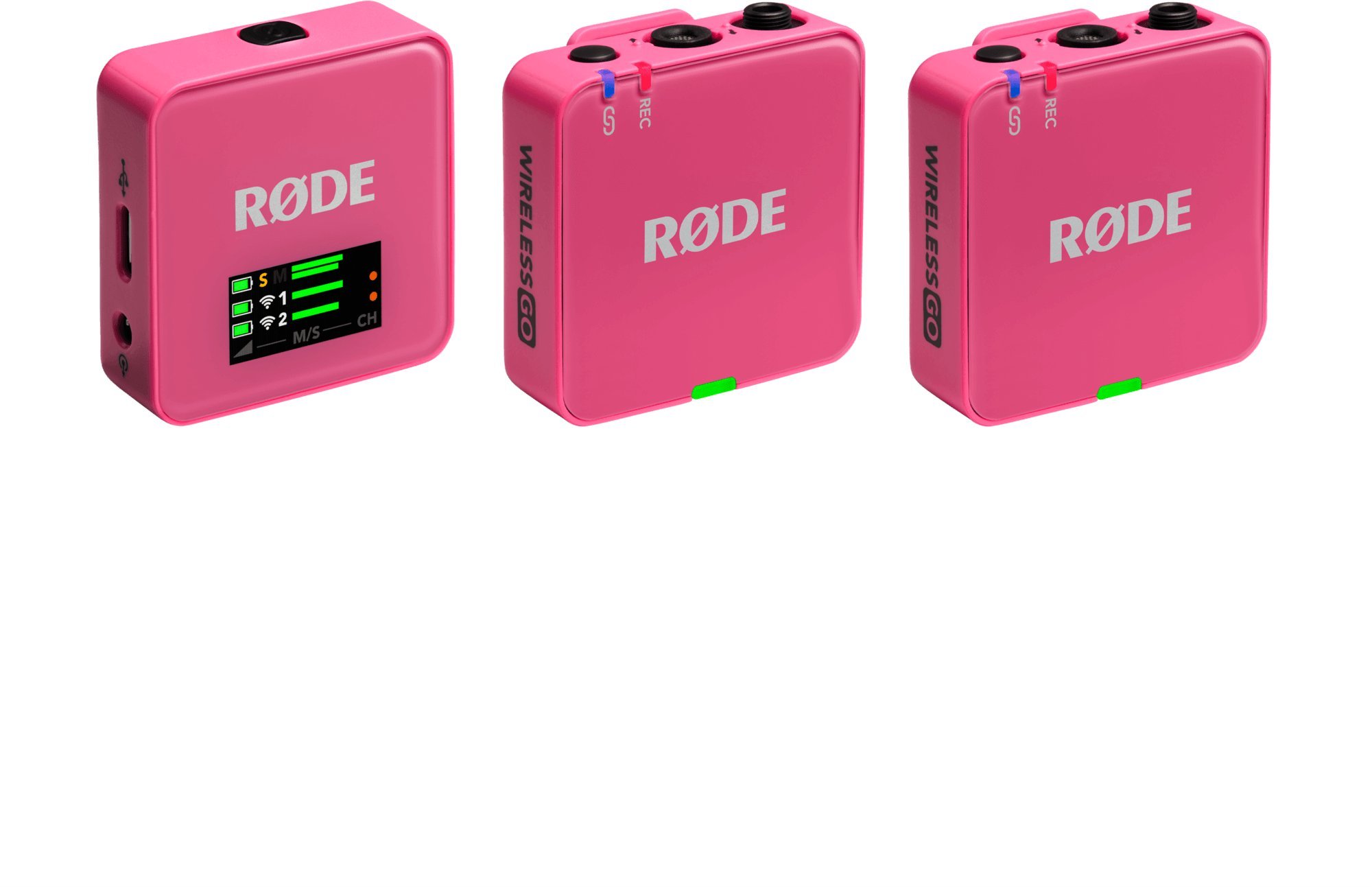 Sистем микрофони без жици Rode Wireless GO Gen 3, 32 bit, 2.4 GHz, розова