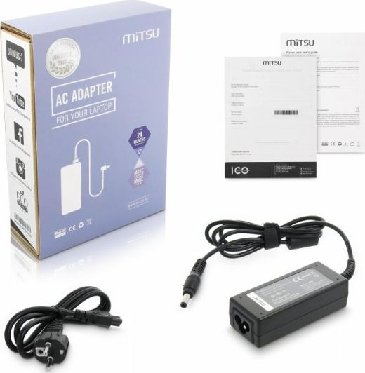 Mitsu Laptop Power Adapter 40 W – 19 V, 2.1 A, 2.5 mm (ZM/LIT1921)
