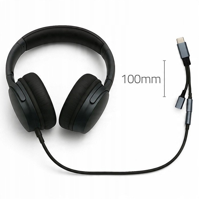 Adapter USB C Qoltec 2 në 1, jack 3.5mm, PD 15W, gri