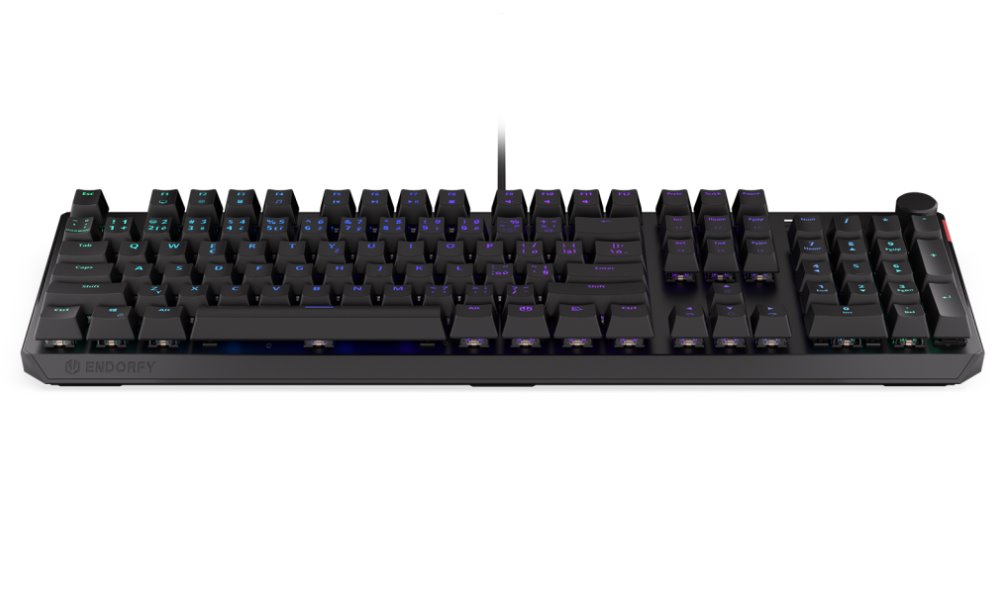 Tastierë gaming Endorfy Thock Wireless Red, mekanike Kailh Red, me ndriçim ARGB, e zezë