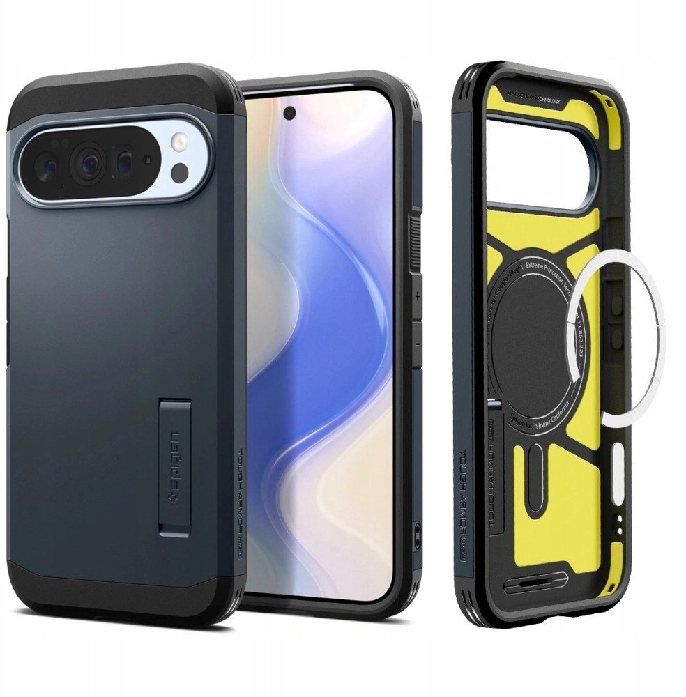 Mbulesë telefoni Spigen Tough Armor MagSafe për Google Pixel 10 Pro XL, metal slate blue