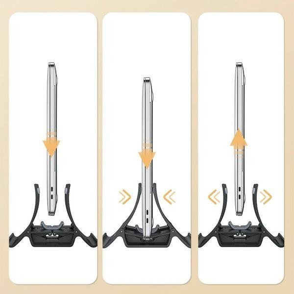 Stendë gravitacionale për laptop Awei X32, ABS, me silikon mbrojtës, e zezë