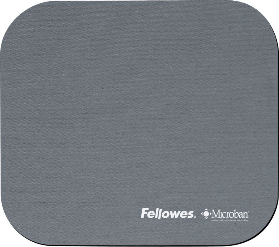 Mauspad Fellowes Microban 5934005, 23.4 x 20 cm, i hirtë