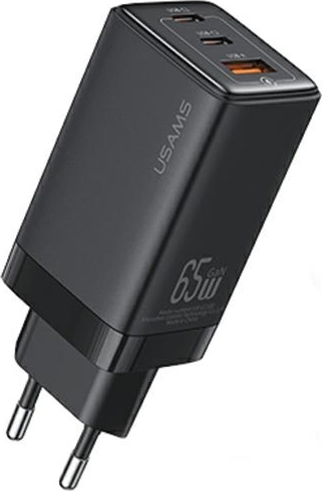 Karikues muri USAMS US-CC180, 65W, 2xUSB-C 1xUSB, i zi