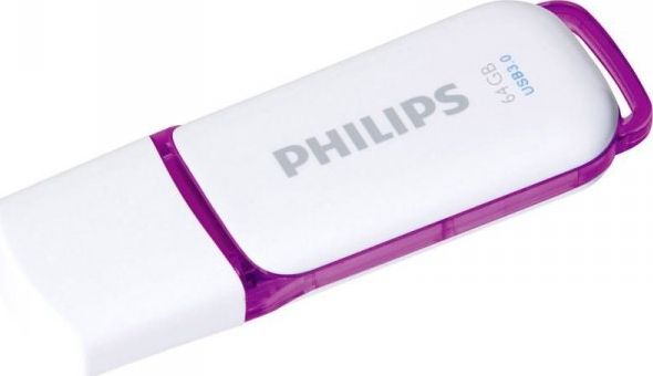 USB Philips Snow Edition FM64FD75B, 64GB, USB 3.0, e bardhë