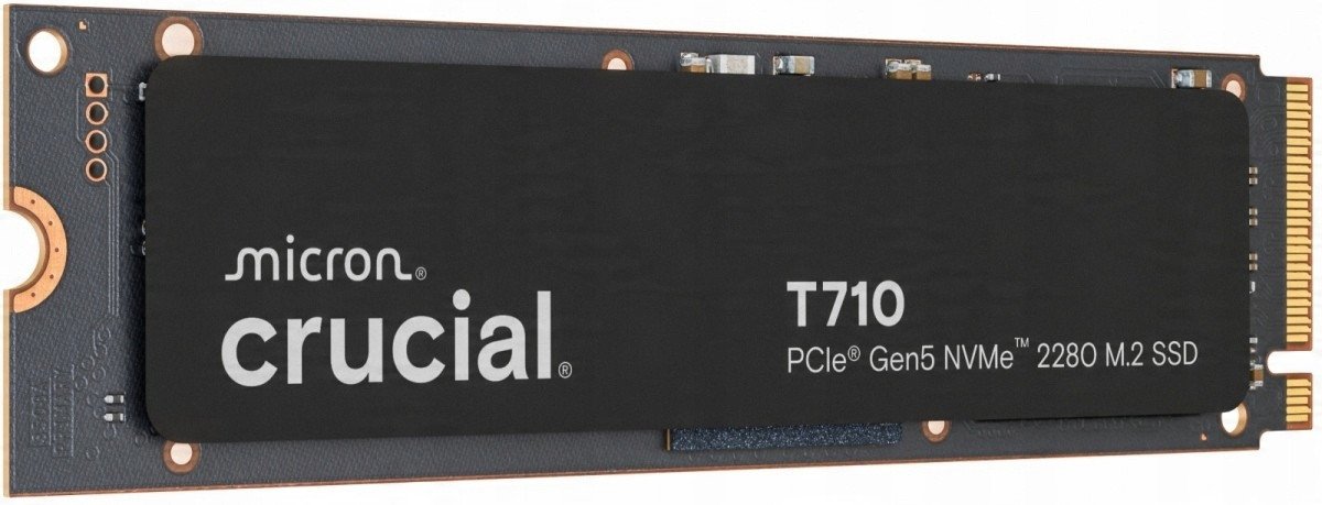SSD i brendshëm Crucial T710, 1TB, M.2 NVMe PCIe Gen 5, i zi
