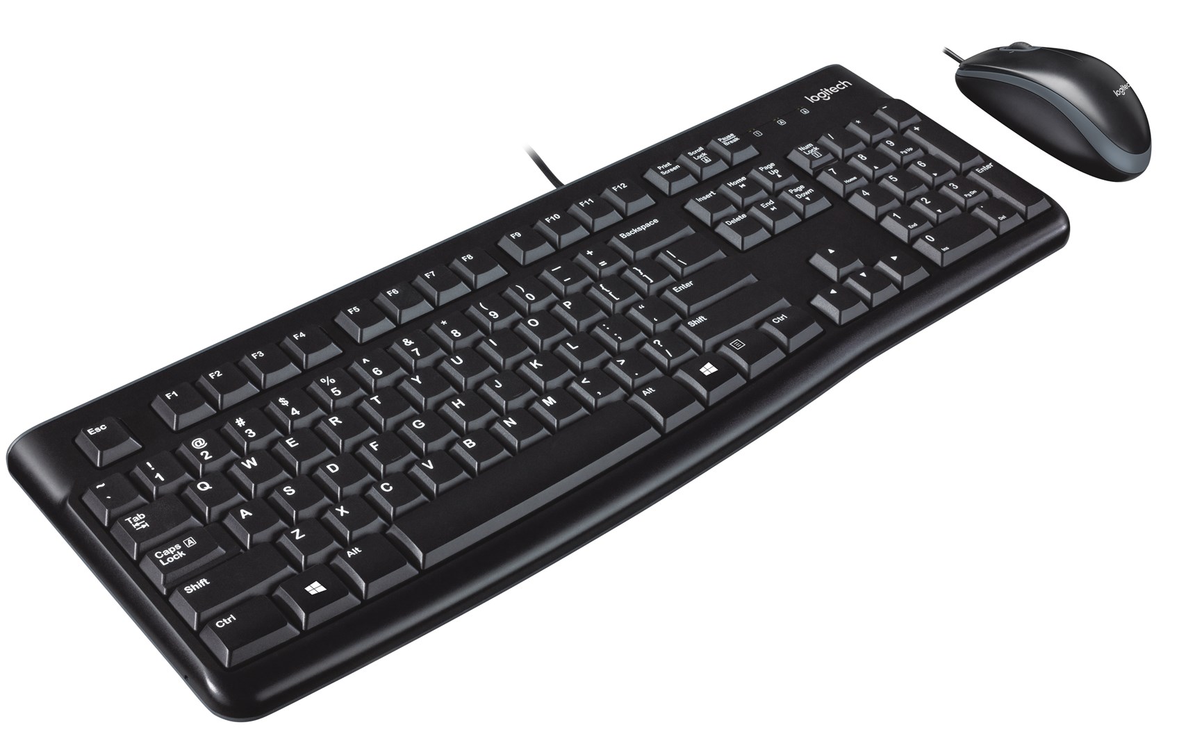Set tastierë dhe maus Logitech Desktop MK120, USB, i zi