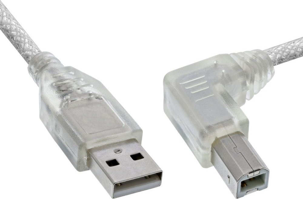 Kabllo USB InLine, USB-A në USB-B, 3 m, transparente