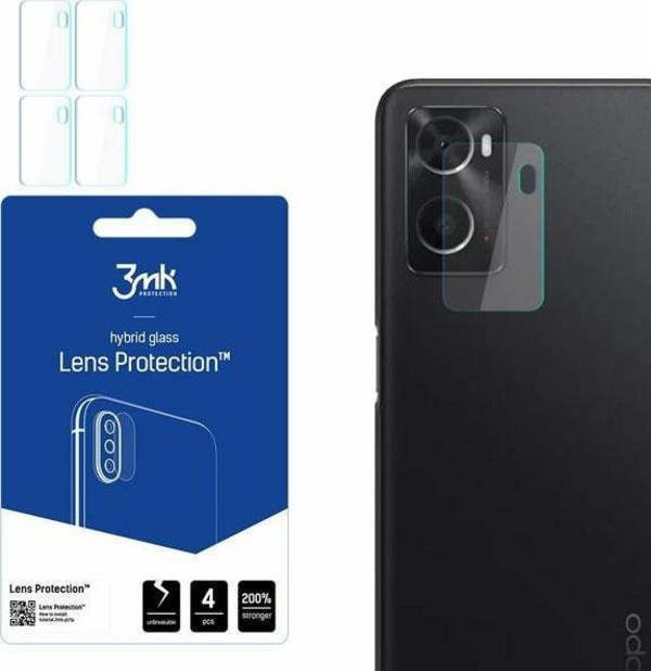 Xham mbrojtës për kamerë 3MK Lens Protect për Oppo A76, 4 copë