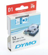 Riboni etiketues Dymo D1 S0720870, 19mm x 7m, tekst i zi në sfond të kuq