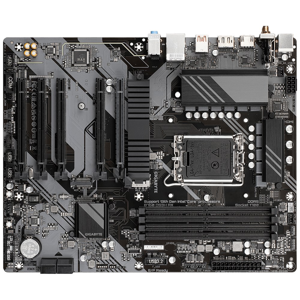 Pllakë amë Gigabyte B760 DS3H AX, LGA 1700, Intel B760, ATX, e zezë