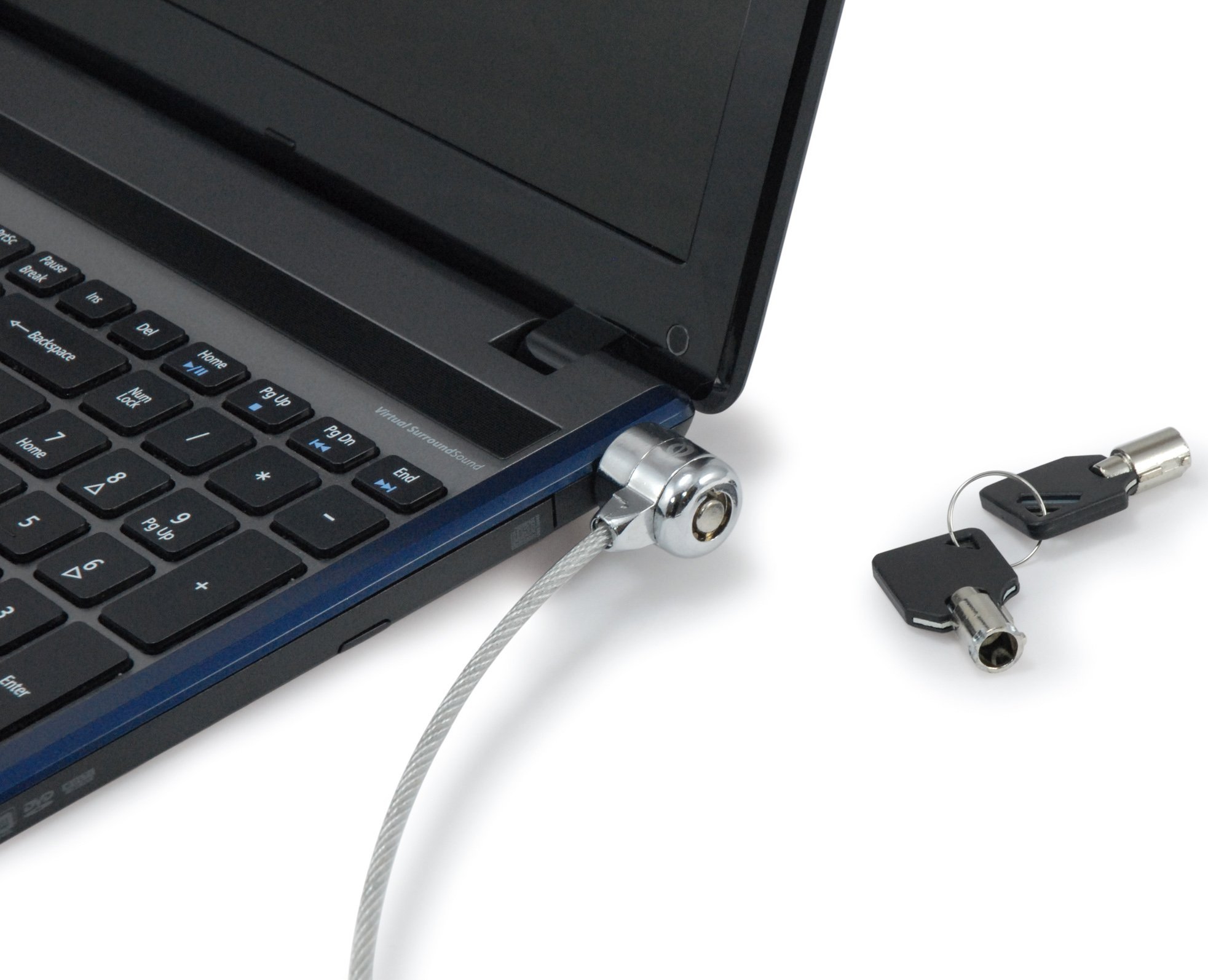 Bravë sigurie për laptop Conceptronic CNBSLOCK15T, kabllo 1.5m, dy koka, me çelës