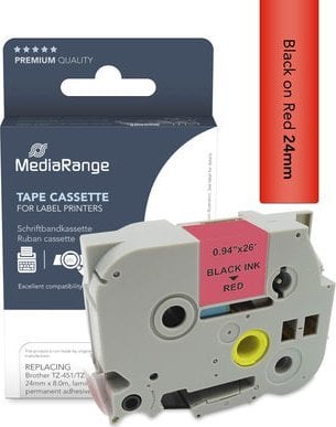 Kasetë etiketuese MediaRange MRBTZ451, 24mm, 8m, printim i zi