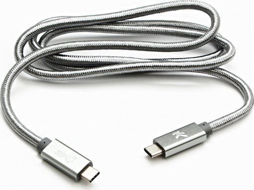 Kabllo USB C në USB C Logo, 1 m, 100W, e bardhë