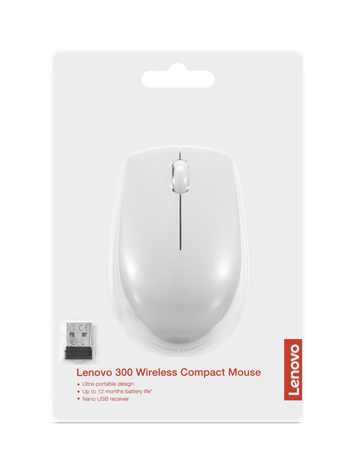 Maus Lenovo 300, RF Wireless, i hirtë