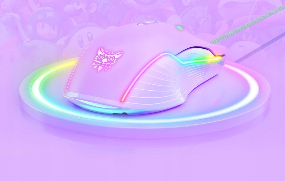 Гејминг глушец ONIKUMA CW905, со кабел, 7 копчиња, виолетов со RGB осветлување