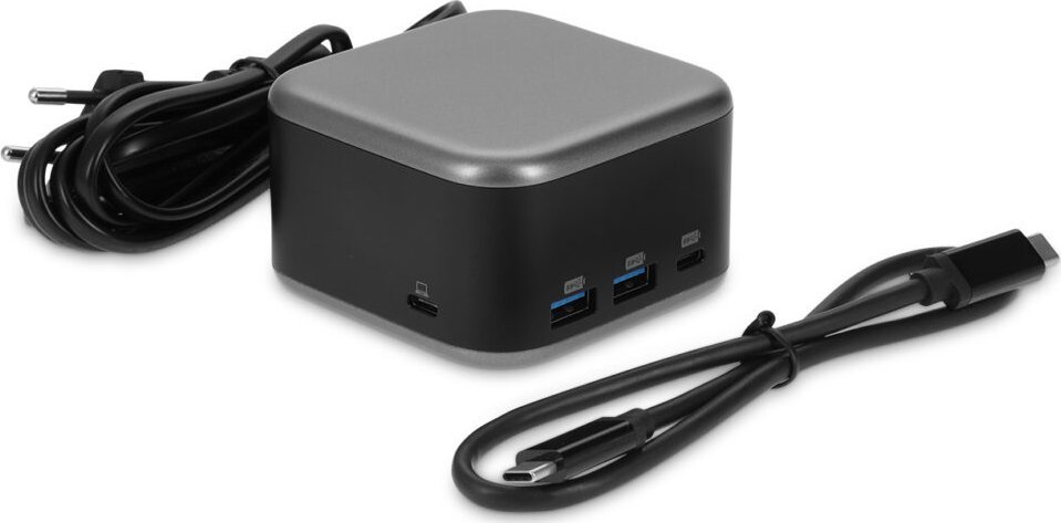 Докинг станица LMP PowerDock, 5 USB-C порти, HDMI 4K, црно сива