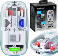 Maus Defender IXES MM-999, wireless RF dhe Bluetooth, RGB, transparent
