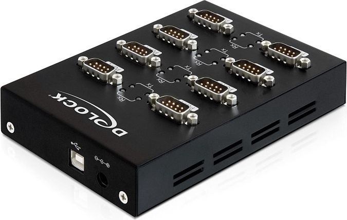 Përshtatës Delock USB - RS-232 x8, i zi