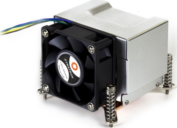 Ftohës CPU Dynatron K-666, për server 2U, ventilator 60 mm, argjendtë