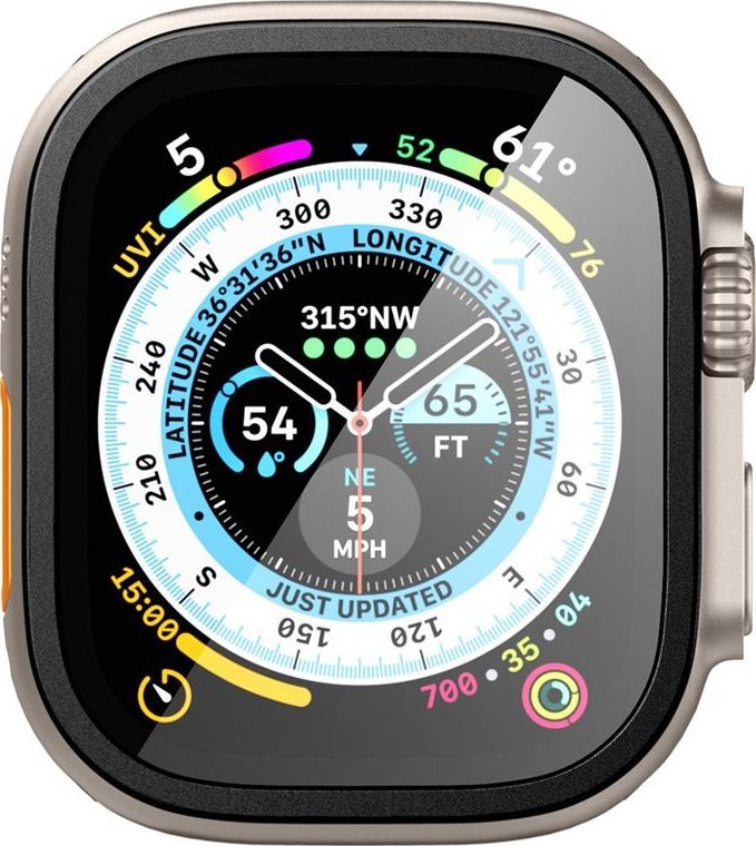 Xајм за заштита Spigen Glass tR Slim Pro, за Apple Watch Ultra 2 Ultra 49mm, 1 парче, црна