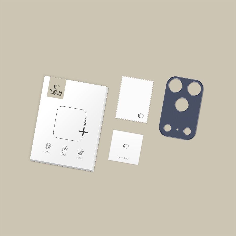 Mbulesë kamerë Tech-Protect Camalloy Fit+ për iPhone 17 Pro Max, aliazh alumini, blu e errët