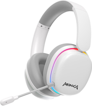 Гејминг слушалки Marvo MONKA ECHO RS HG9070W, три-режимски, со микрофон, бели