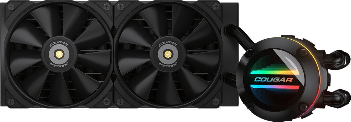 Sistem ftohës uji Cougar Poseidon GT 240, radiator 240 mm, ARGB, i zi