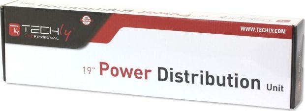 Распределувач на струја за рак Techly I-CASE STRIP-81V2, 8x Schuko, 1U 19\", 2 m, црвено-црн