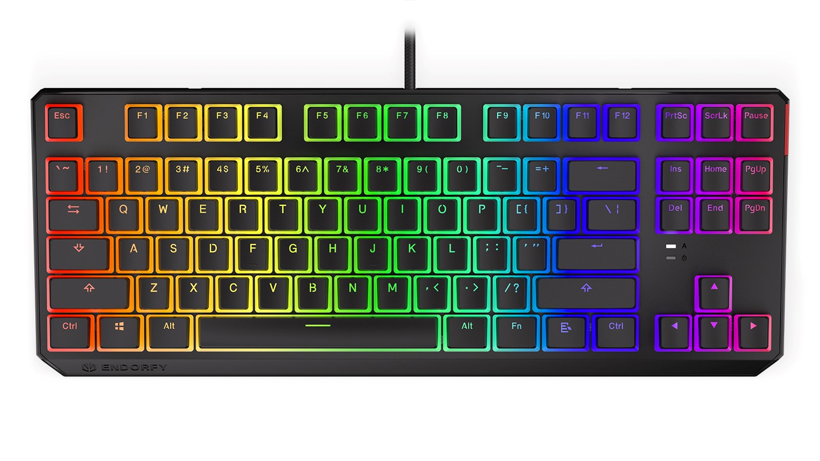 Tastierë mekanike Gaming Endorfy THOCK TKL PUD, USB, Kailh Blue, RGB