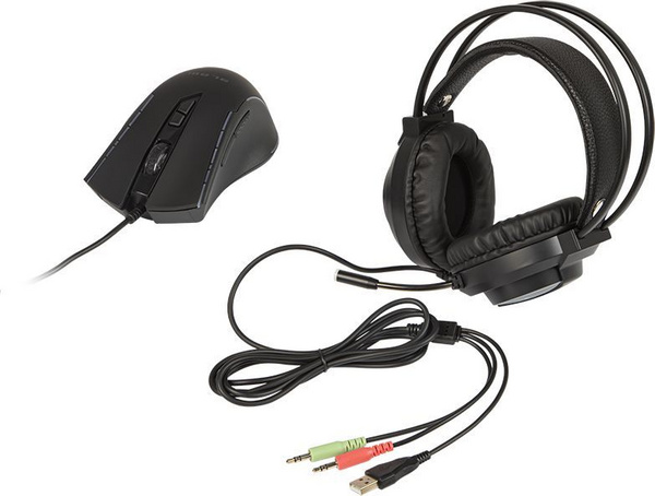 Set gaming BLOW CYBERGOD, tastierë me LED, maus ergonomik, kufje me mikrofon, e zezë