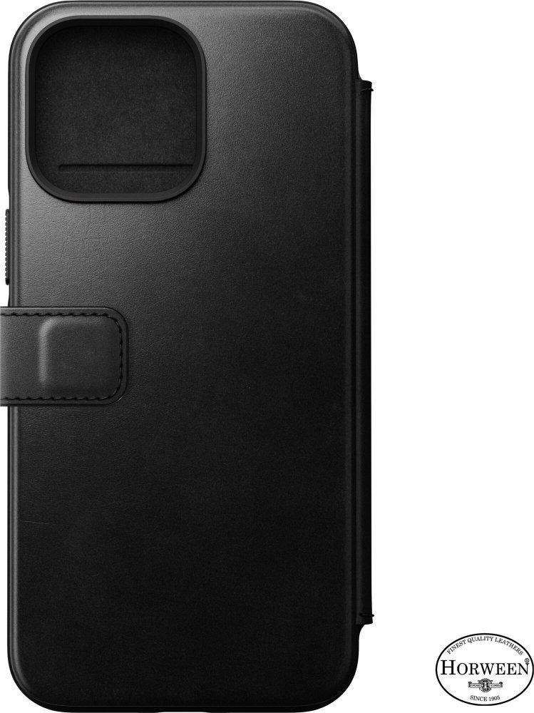 Këllëf folio Nomad Modern Leather, për iPhone 14 Pro Max, lëkurë Horween, i zi