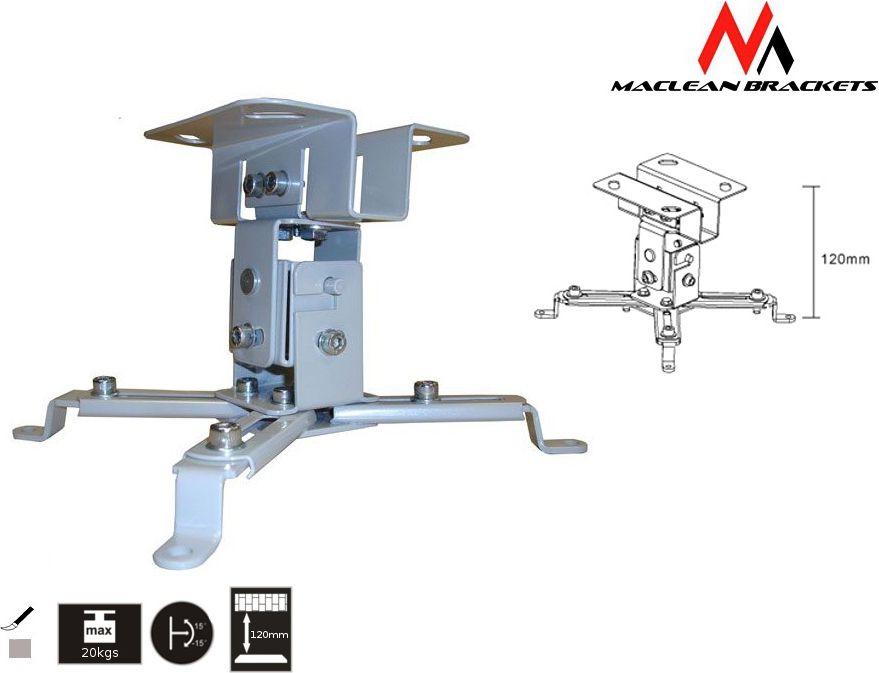 Mbajtëse për projektor Maclean MC-582, 12cm, 20kg max
