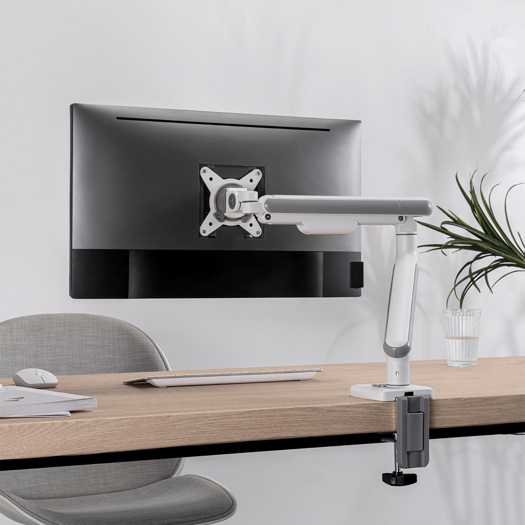 Mbajtëse monitori Ergo Office ER-751, 17-32", 9kg, e bardhë/argjendtë