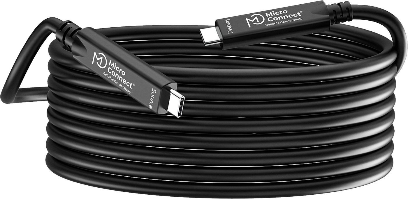 Kабел USB-C во USB-C Microconnect, 5 m, црн
